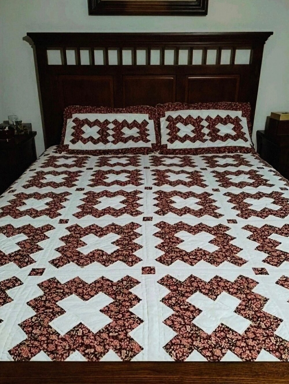 🧵🪡 Beautiful Homemade Full Size Quilt with Shams